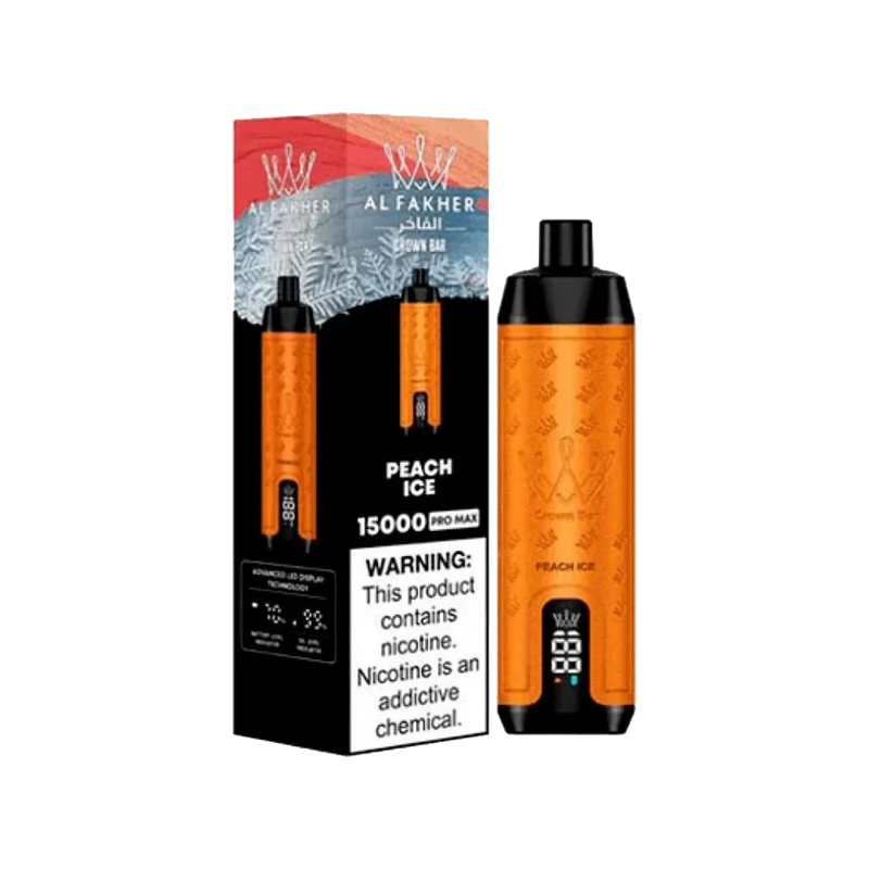 AL Fakher Crown Bar 15000 puffs Pro Max - Peach Ice - 5mg - VapeMaroc
