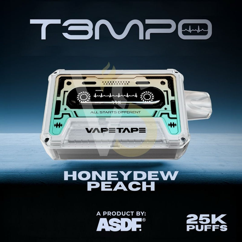 ASDF Tempo - Honeydew Peach - 25k Puffs 5% - VapeMaroc