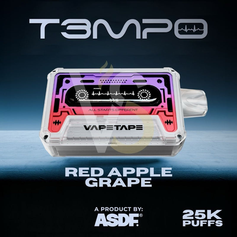 ASDF Tempo - Red Apple Grape - 25k Puffs 5% - VapeMaroc