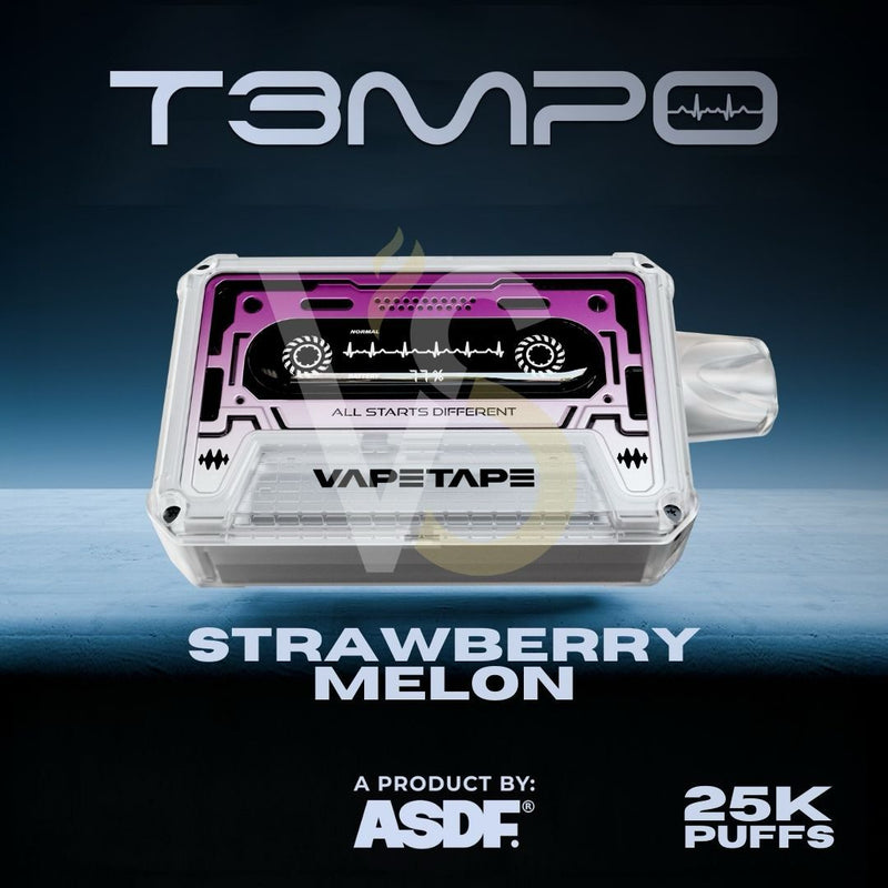 ASDF Tempo - Strawberry Melon - 25k Puffs 5% - VapeMaroc