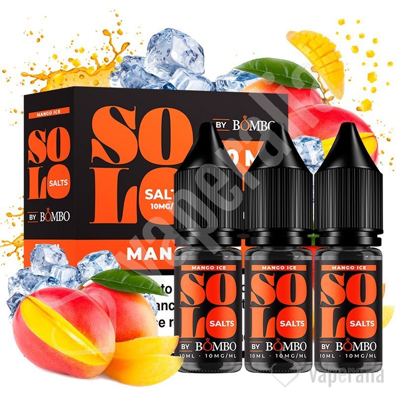 Bombo Solo SALT 10ml - Mango Ice - 10mg pack de 3 Pieces - VapeMaroc