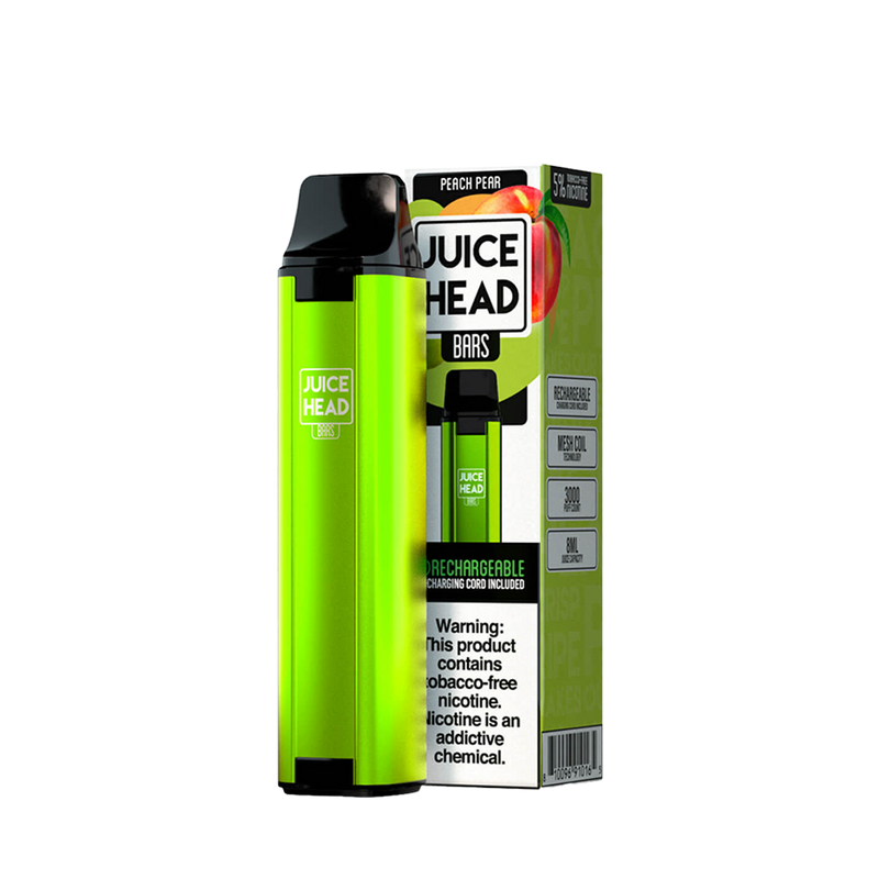 JUICE HEAD BARS 3000 Taffs Peach Pear Freeze E-Cigarette Jetable