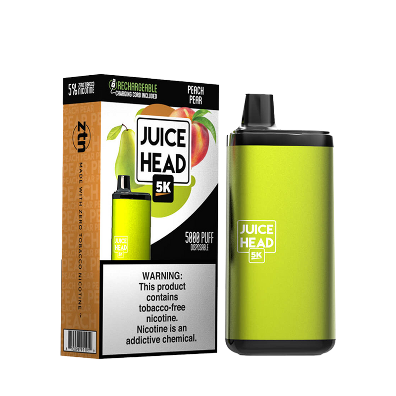 JUICE HEAD BARS FREEZE 5000 Taffs Peach Pear E-Cigarette Jetable