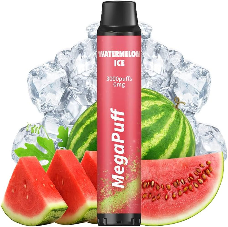 MegaPuff Watermelon Ice - 3000 Puff - 0mg