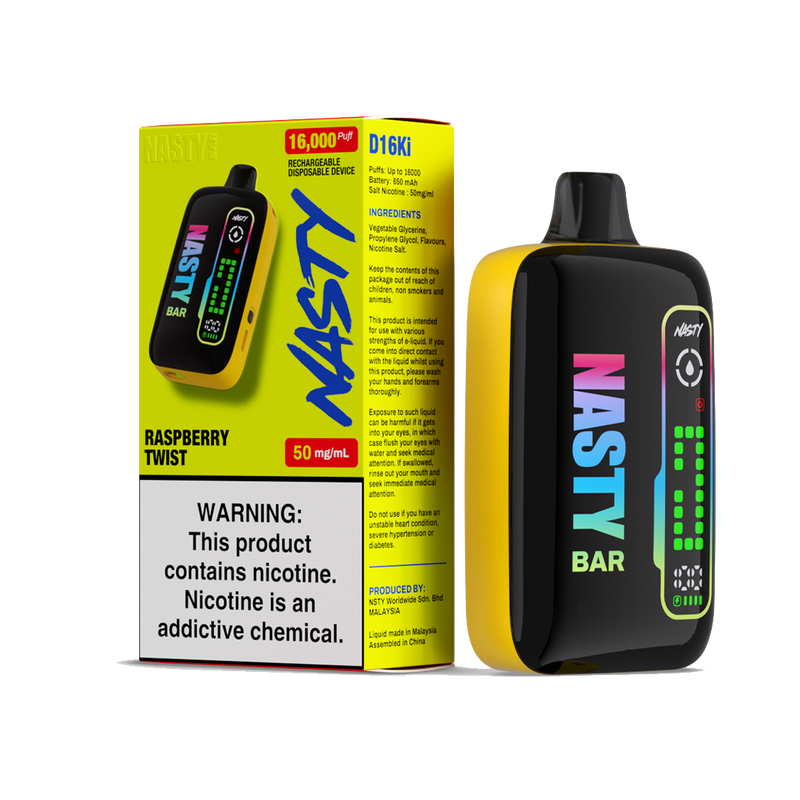 Nasty D16ki - Raspberry Twist - 16K Taffs 5%