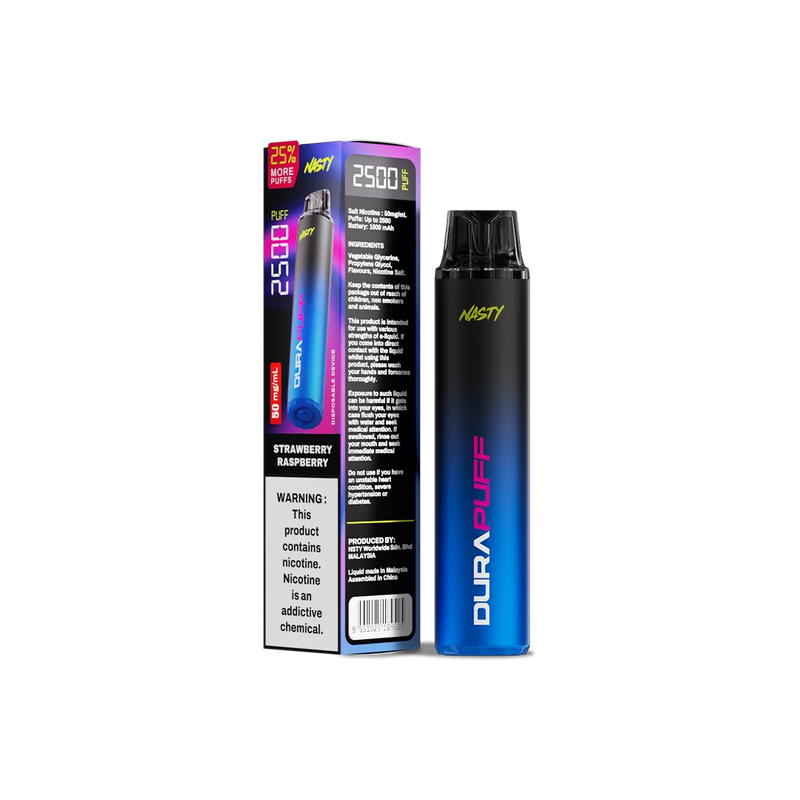 Nasty DuraPuff 2500 Strong - Strawberry Raspberry - 50mg