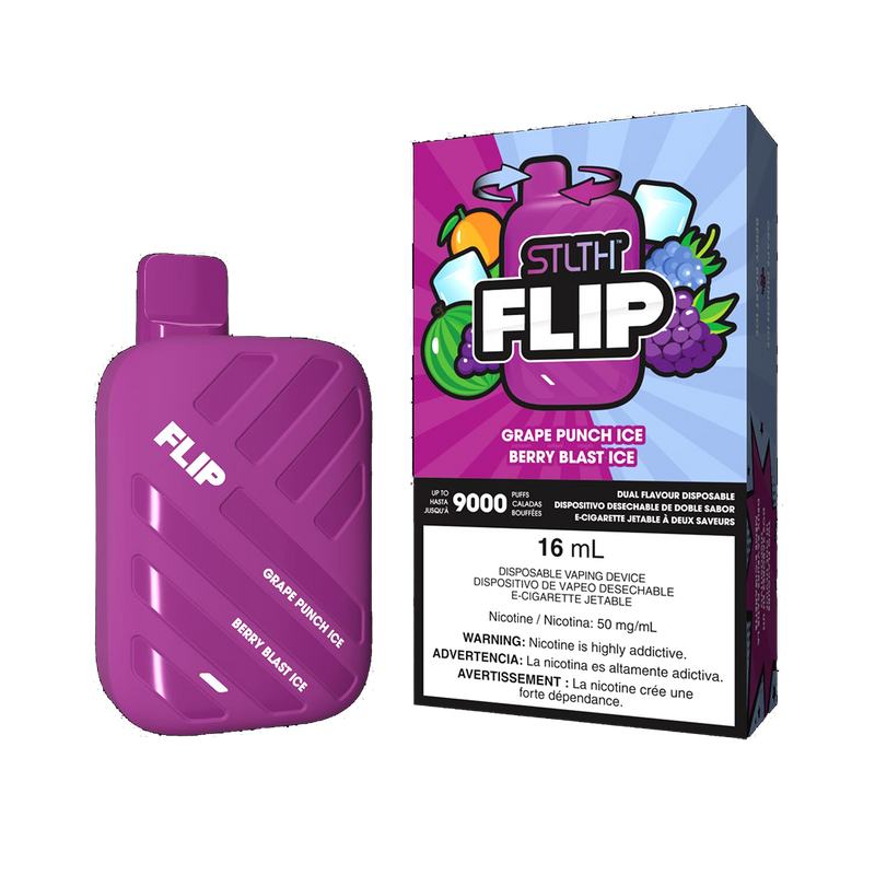 STLTH Flip 9K - Grape Punch Ice and Berry Blast Ice - 5%