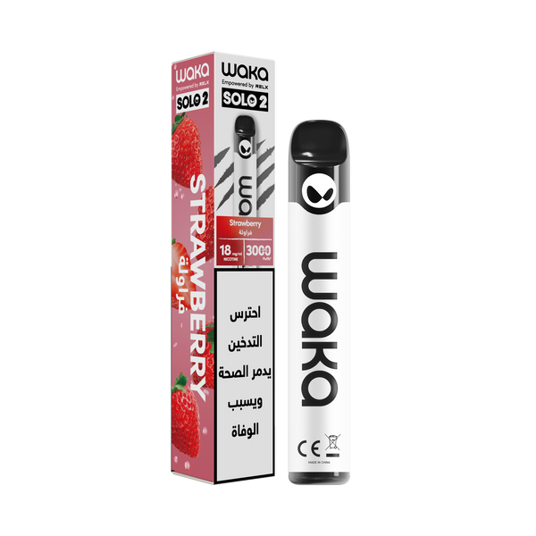 WAKA solo 2 3000 puffs - Strawberry 2%