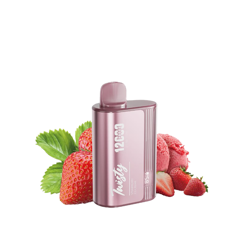 Twisty 12000 Puffs - Strawberry Ice Cream - 2% / 5%