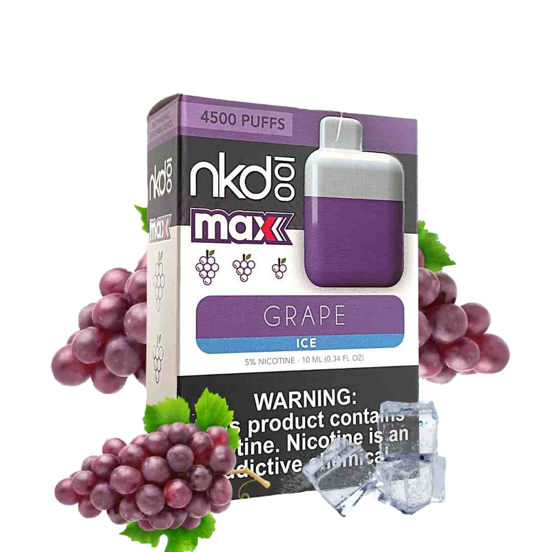 NKD 100 Max 4500 Tafs - GRAPE ICE - E-cigarette Jetable 5%