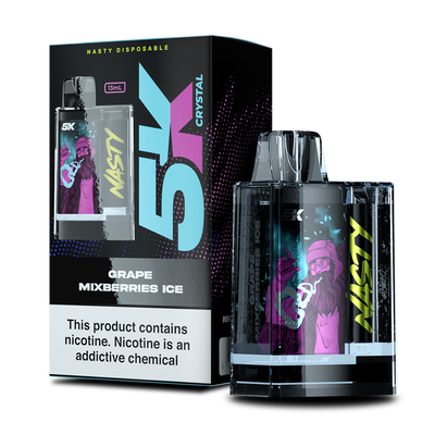 Nasty 5K Crystal - GRAPE MIXEBERRIES ICE 5000 puffs 5%