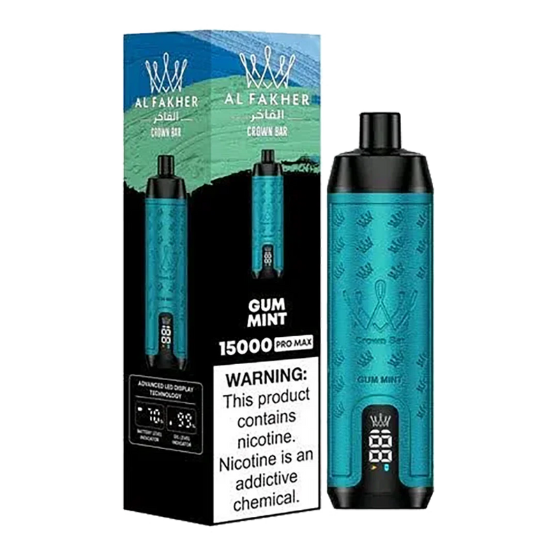 AL Fakher Crown Bar 15000 puffs Pro - Gum Mint - 5mg - VapeMaroc