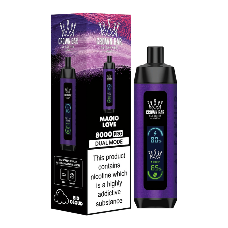 AL Fakher Crown Bar 15000 puffs Pro - Magic Love - 5mg - VapeMaroc