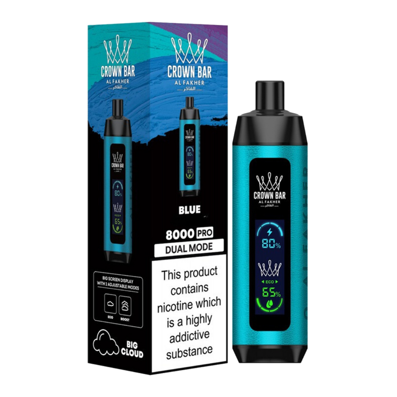 AL Fakher Crown Bar 15000 puffs Pro Max - Berry Blue - 5mg - VapeMaroc