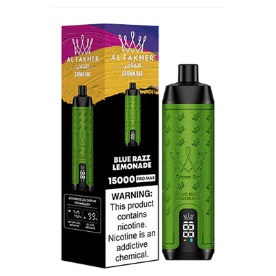 AL Fakher Crown Bar 15000 puffs Pro Max - Blue Razz Lemonade - 5mg