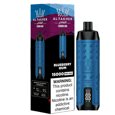 AL Fakher Crown Bar 15000 puffs Pro Max - Blueberry Gum - 5mg