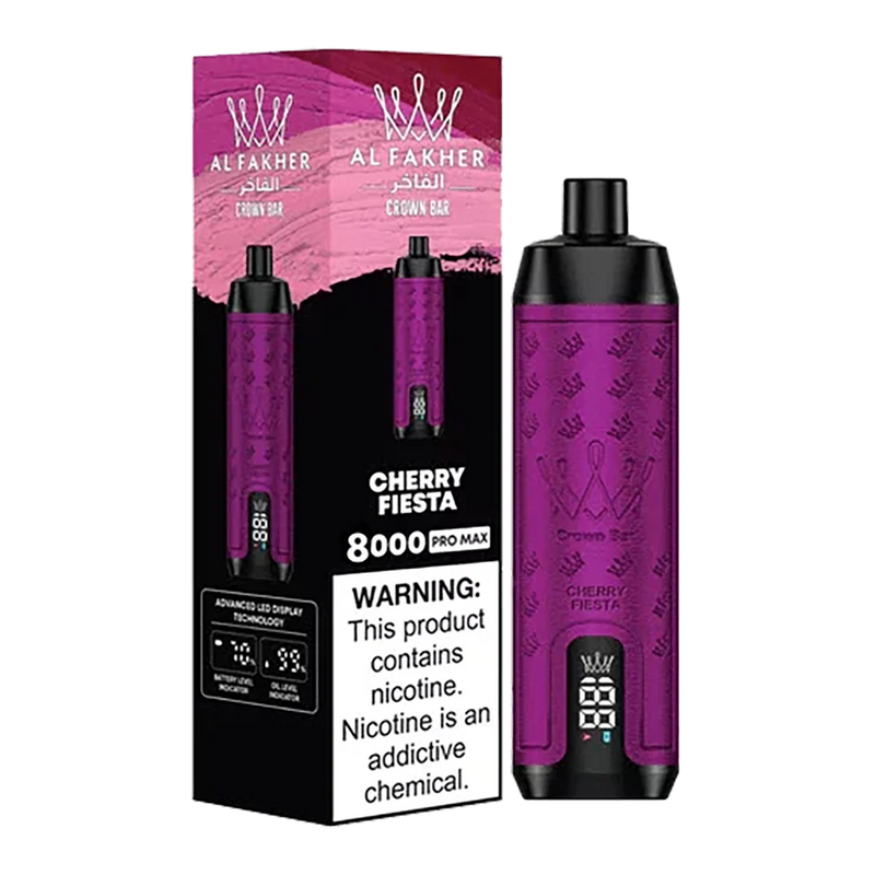 AL Fakher Crown Bar 15000 puffs Pro Max - Cherry Fiesta - 5mg - VapeMaroc