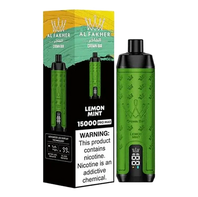 AL Fakher Crown Bar 15000 puffs Pro Max - Lemon Mint - 5mg