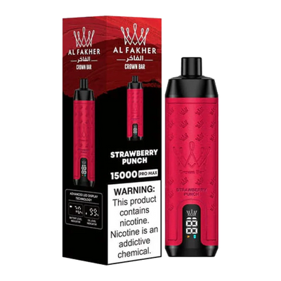AL Fakher Crown Bar 15000 puffs Pro Max - Strawberry Punch - 5mg