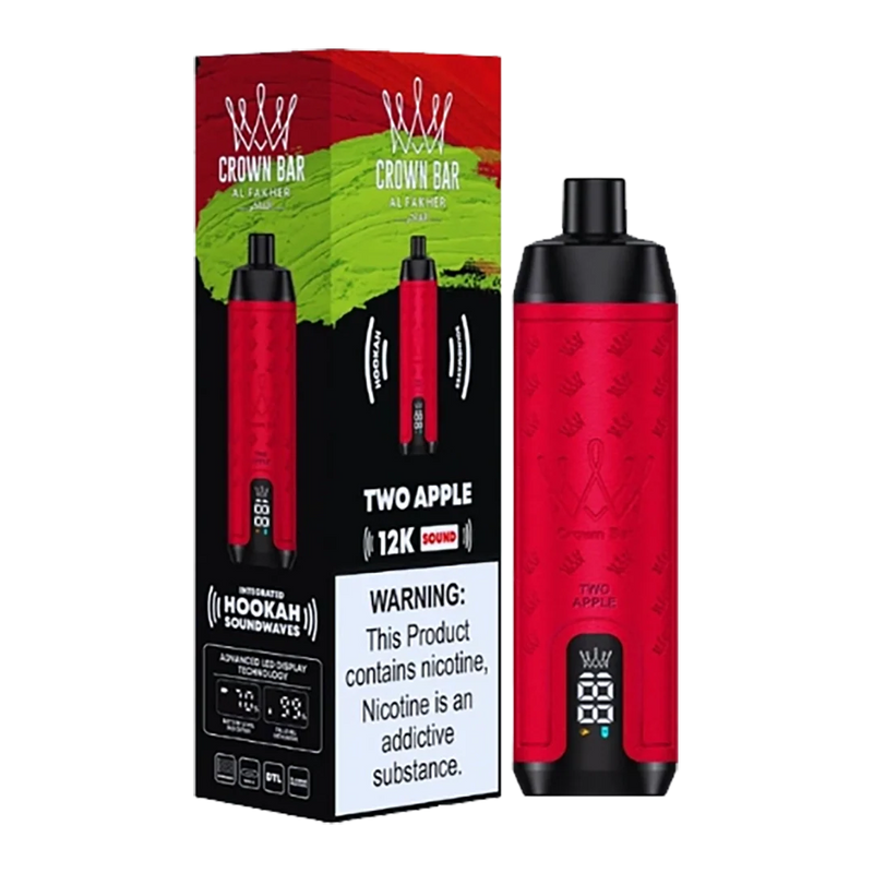 AL Fakher Crown Bar Sound 12000 puffs - Double Apple - 5mg - VapeMaroc