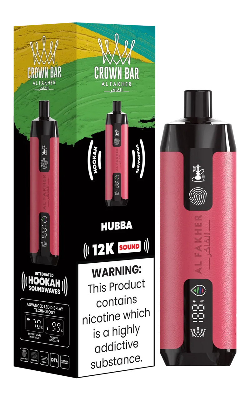 AL Fakher Crown Bar Sound 12000 puffs - Huba - 5mg - VapeMaroc