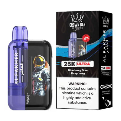 AL Fakher Crown Bar 25K puffs Ultra - Blueberry Sour Raspberry - 5mg
