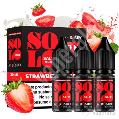 Bombo Solo SALT 10ml - Strawberry Cream  - 20mg pack de 3 Pieces