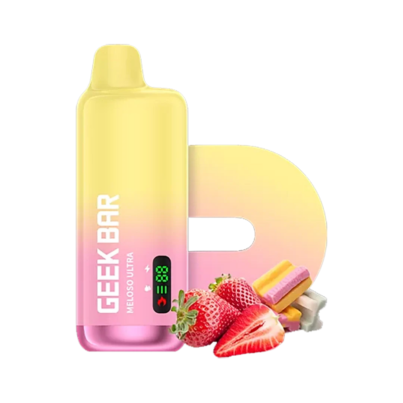 Geek Bar Meloso Ultra 10k puffs - Strawberry Buble Ice - 5%