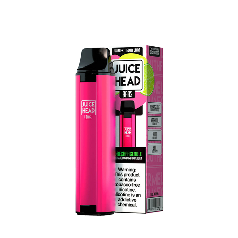JUICE HEAD BARS 3000 Taffs Watermelon Lime Freeze E-Cigarette Jetable