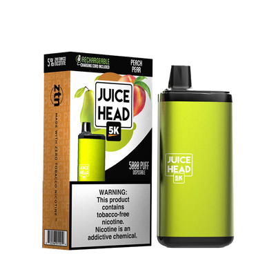 JUICE HEAD BARS FREEZE 5000 Taffs Peach Pear E-Cigarette Jetable