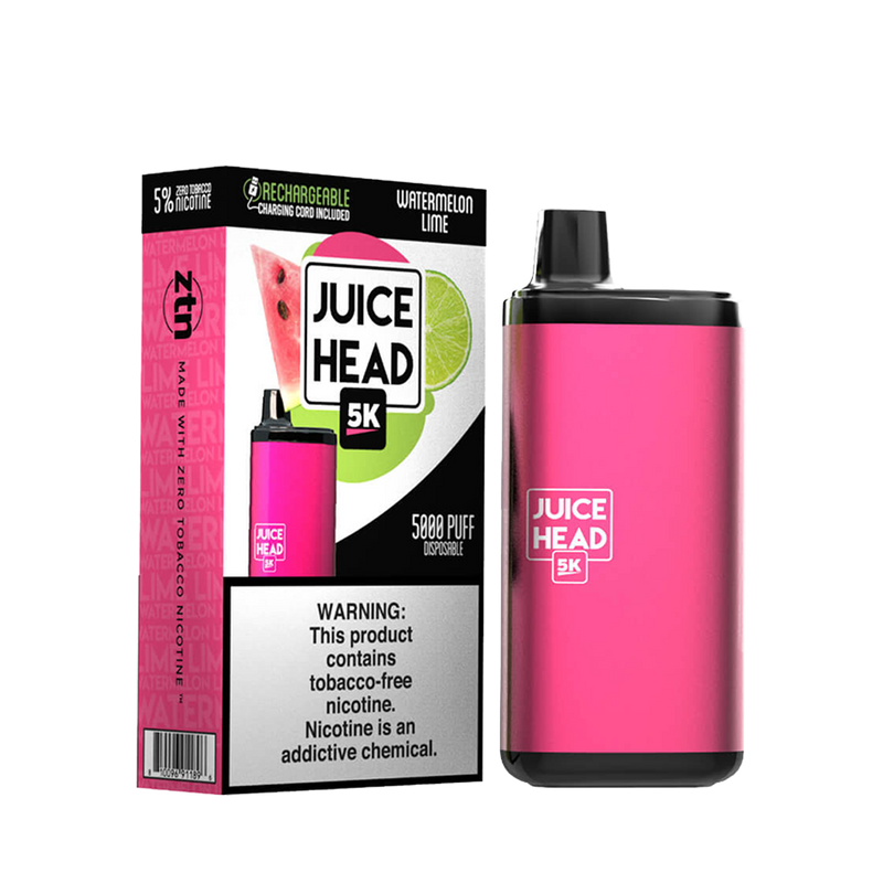 JUICE HEAD BARS FREEZE 5000 Taffs WATERMELON LIME  E-Cigarette Jetable