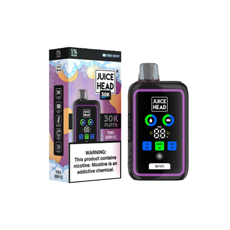 JUICE HEAD 30K Puffs - Peach Berry Ice - 5%