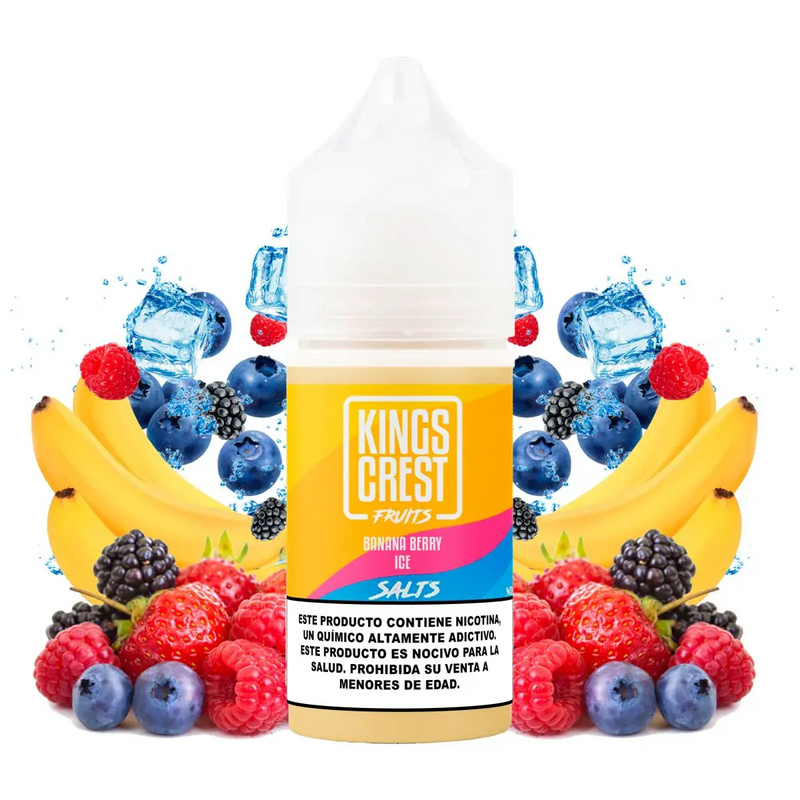 Banana Berry Ice 30 ml Salt E-Liquide by Kings Crest - VapeMaroc