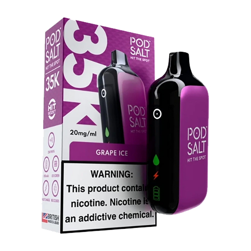 POD SALT 35000 Puffs - Grape Ice