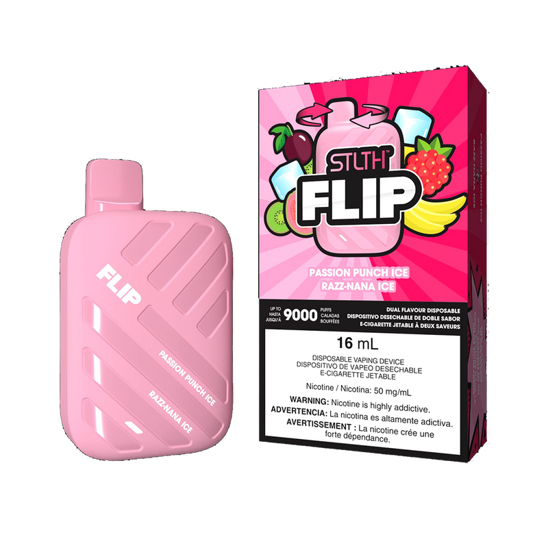 STLTH Flip 9K - Passion Punch Ice and Razz Nana ice - 5%