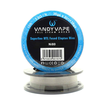Vandy Vape Superfine Mtl Fused Clapton Wire Ni80 30Ga * 2+38Ga