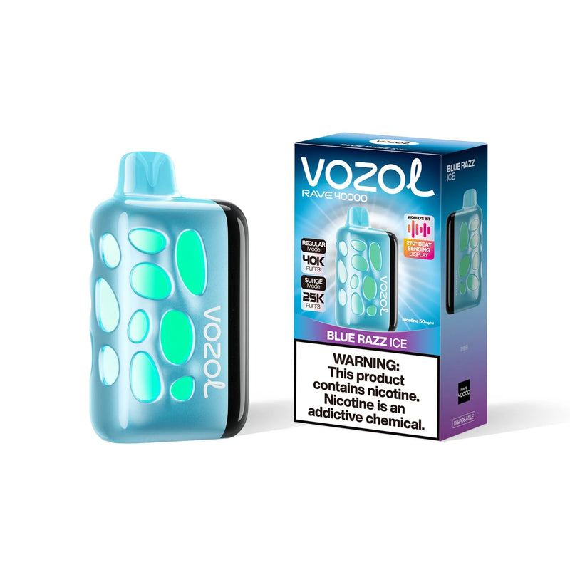 Vozol Rave 40K Puffs - Blue Razz Ice - 5%
