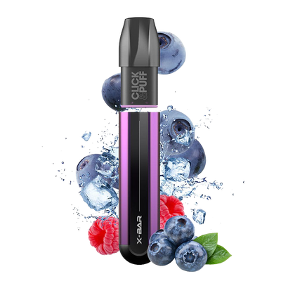 X-BAR Click & Puff kit de démarrage - Myrtille Framboise