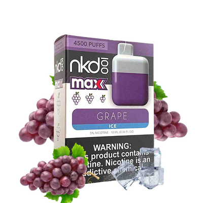 NKD 100 Max 4500 Tafs - GRAPE ICE - E-cigarette Jetable 5%