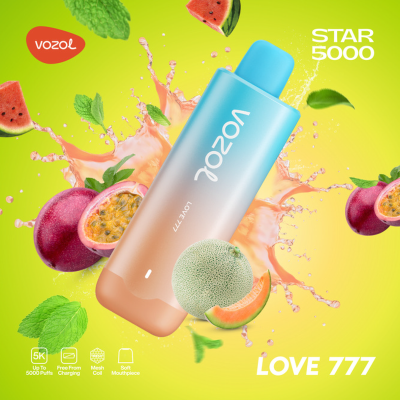 Vozol Star 5000 Puffs - Love 777 - 5%
