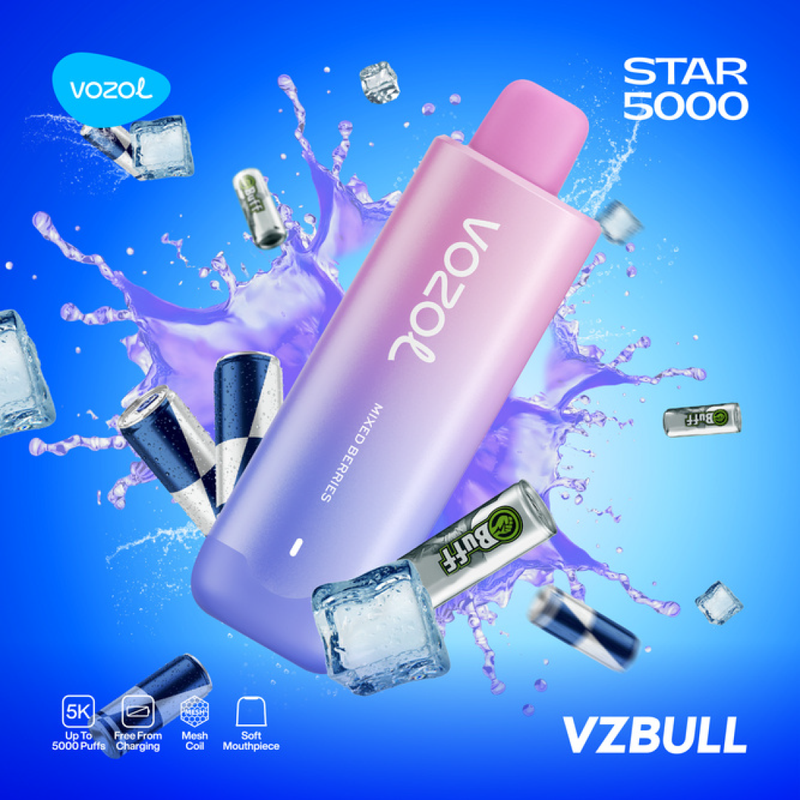 Vozol Star 5000 Puffs - VZBULL - 5%
